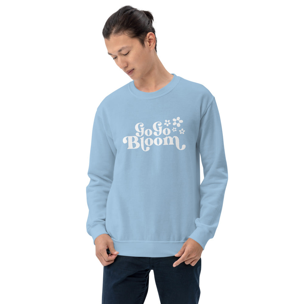 GoGoBloom White Logo Unisex Sweatshirt
