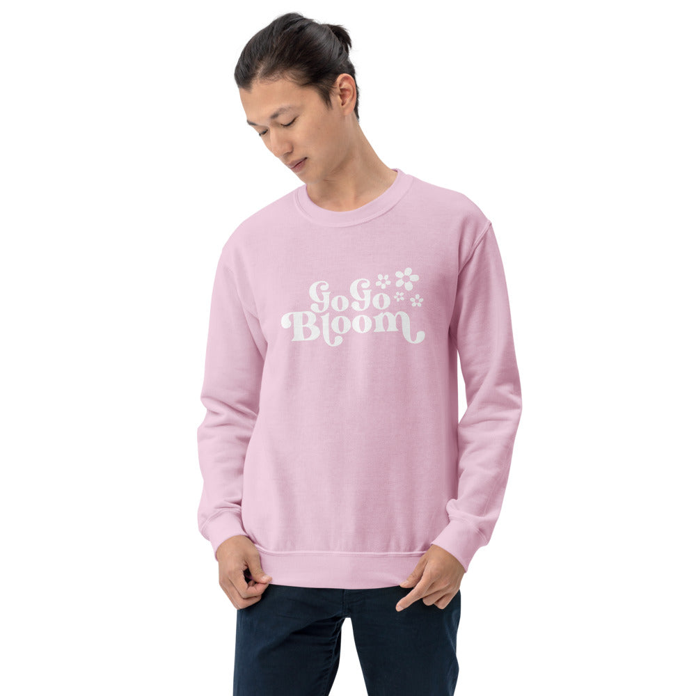GoGoBloom White Logo Unisex Sweatshirt