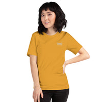 Happy to be Here Embroidered Short-Sleeve Unisex T-Shirt