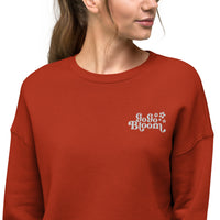 GoGoBloom Embroidered Crop Sweatshirt