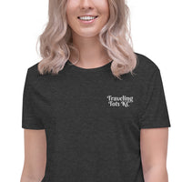 Traveling Tots Embroidered Crop Tee