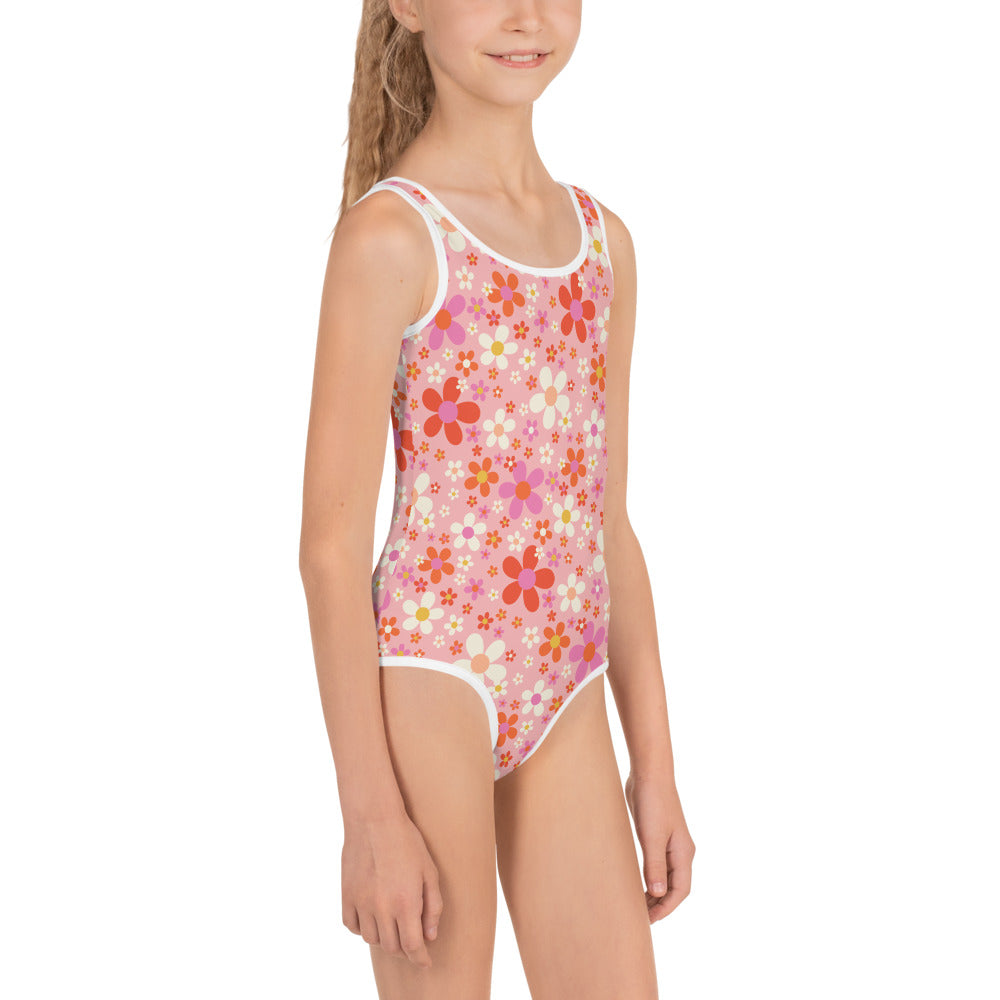 Pink Daisy Kids Swimsuit