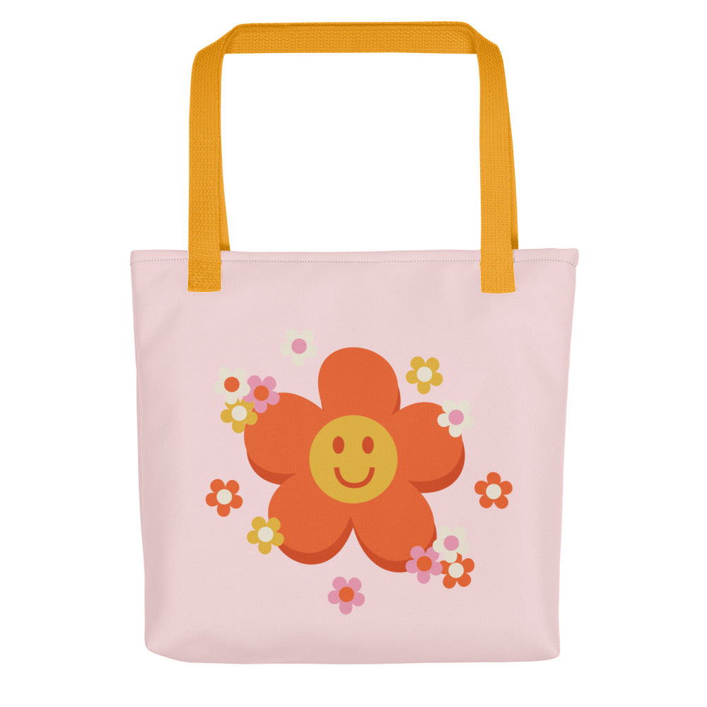 Smiley Flower Tote bag