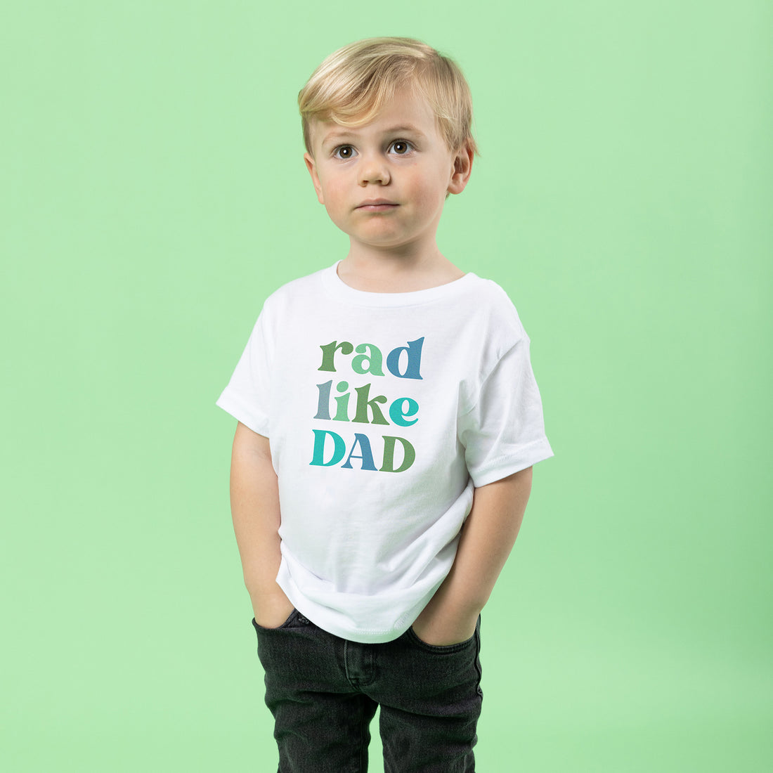 Rad Like Dad Cool Color Toddler Short Sleeve Tee