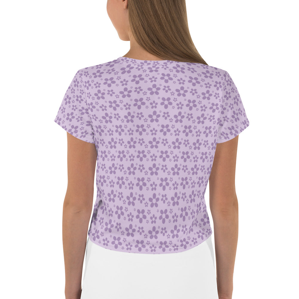 Monochrome Lavender Crop Tee