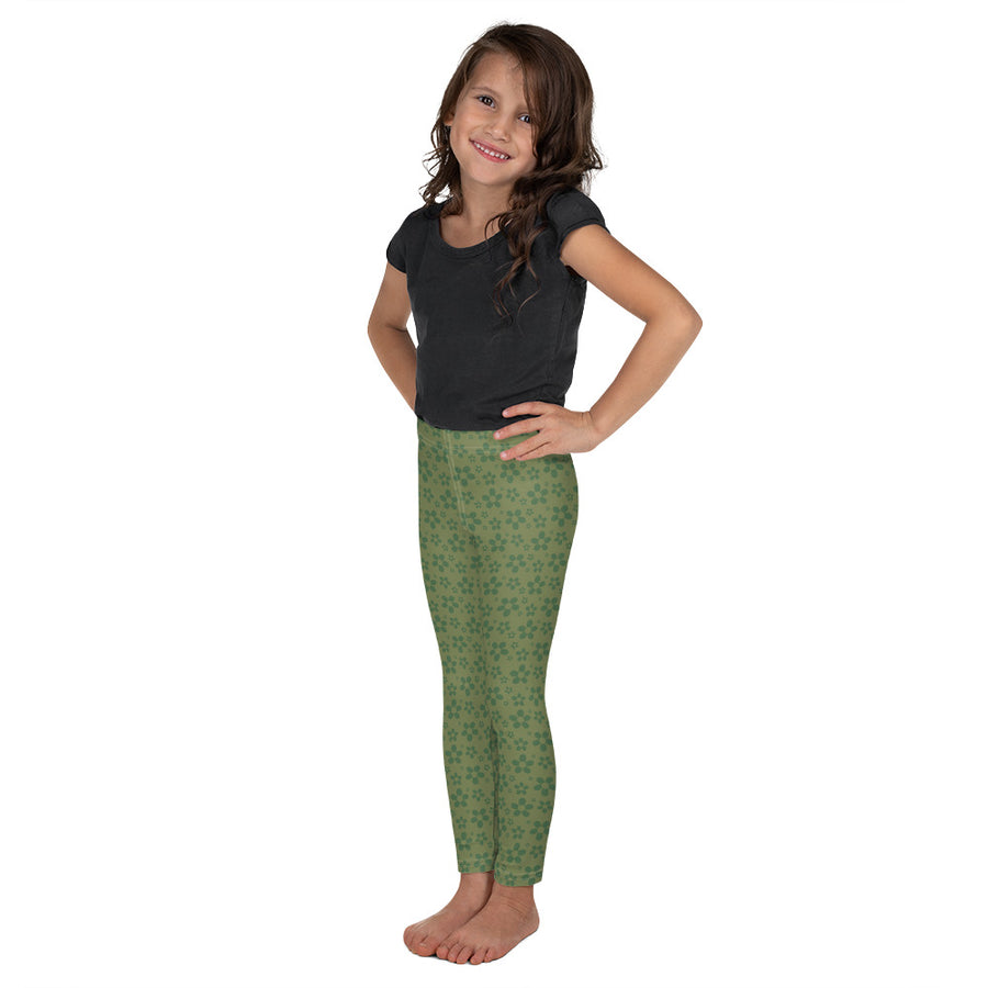 Monochrome Green Little Kid's Leggings