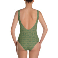 Monochrome Green One-Piece Swimsuit
