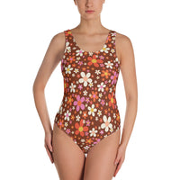 Daisy Mahogany One-Piece Swimsuit