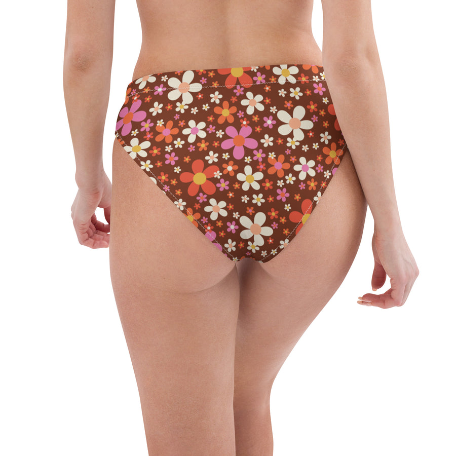 Daisy Mahogany Recycled Bikini Bottom