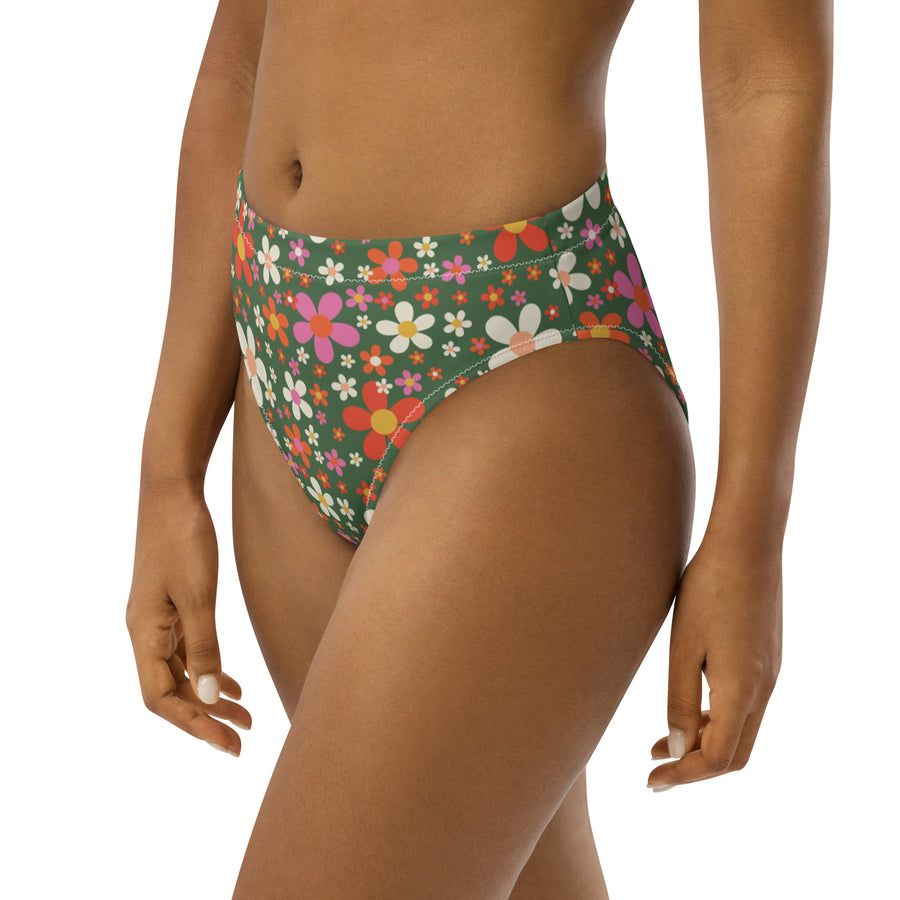 Daisy Green Recycled Bikini Bottom