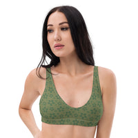 Monochrome Green Recycled Bikini Top