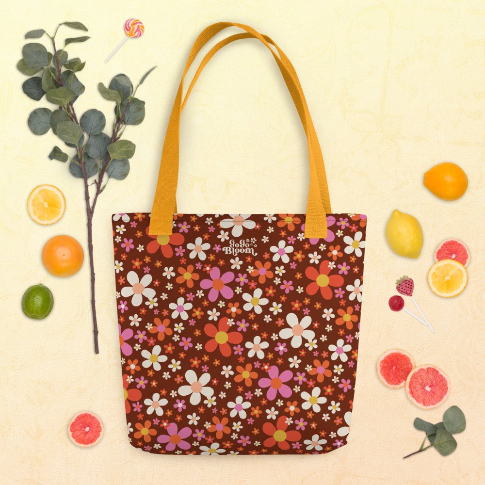 Daisy Mahogany Tote bag