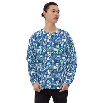 Fleur Blue Unisex Sweatshirt