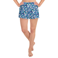Fleur Blue Women's Athletic Shorts