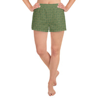Monochrome Green Women's Athletic Shorts