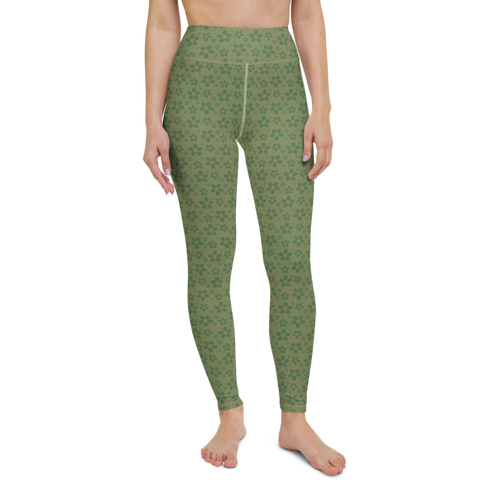 Monochrome Green Yoga Leggings