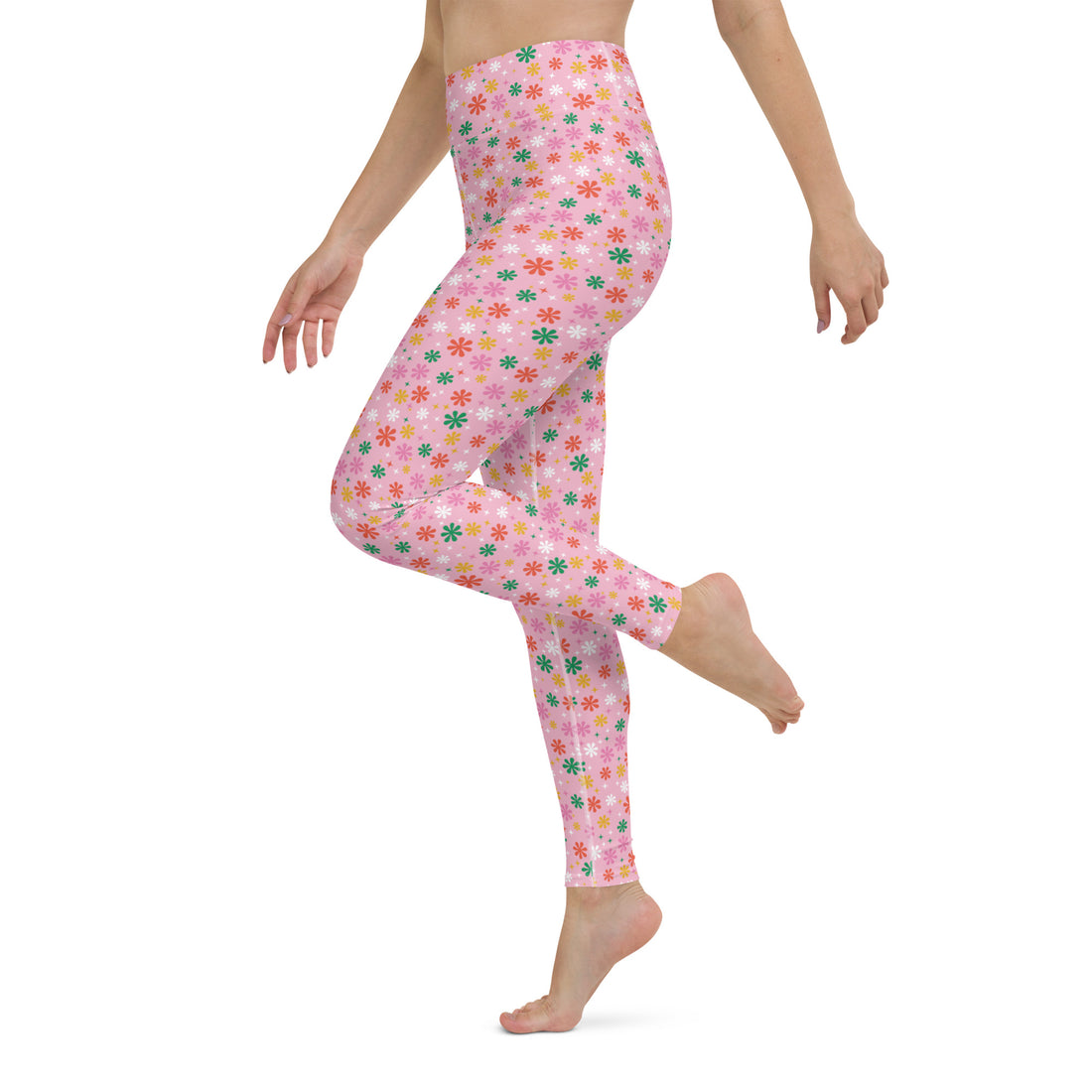 Holidaisy Pink Yoga Leggings