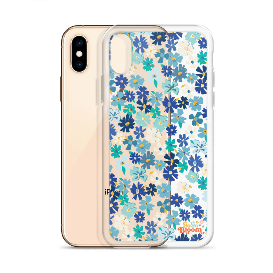 Fleur Blue iPhone Case