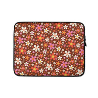 Daisy Mahogany Laptop Sleeve