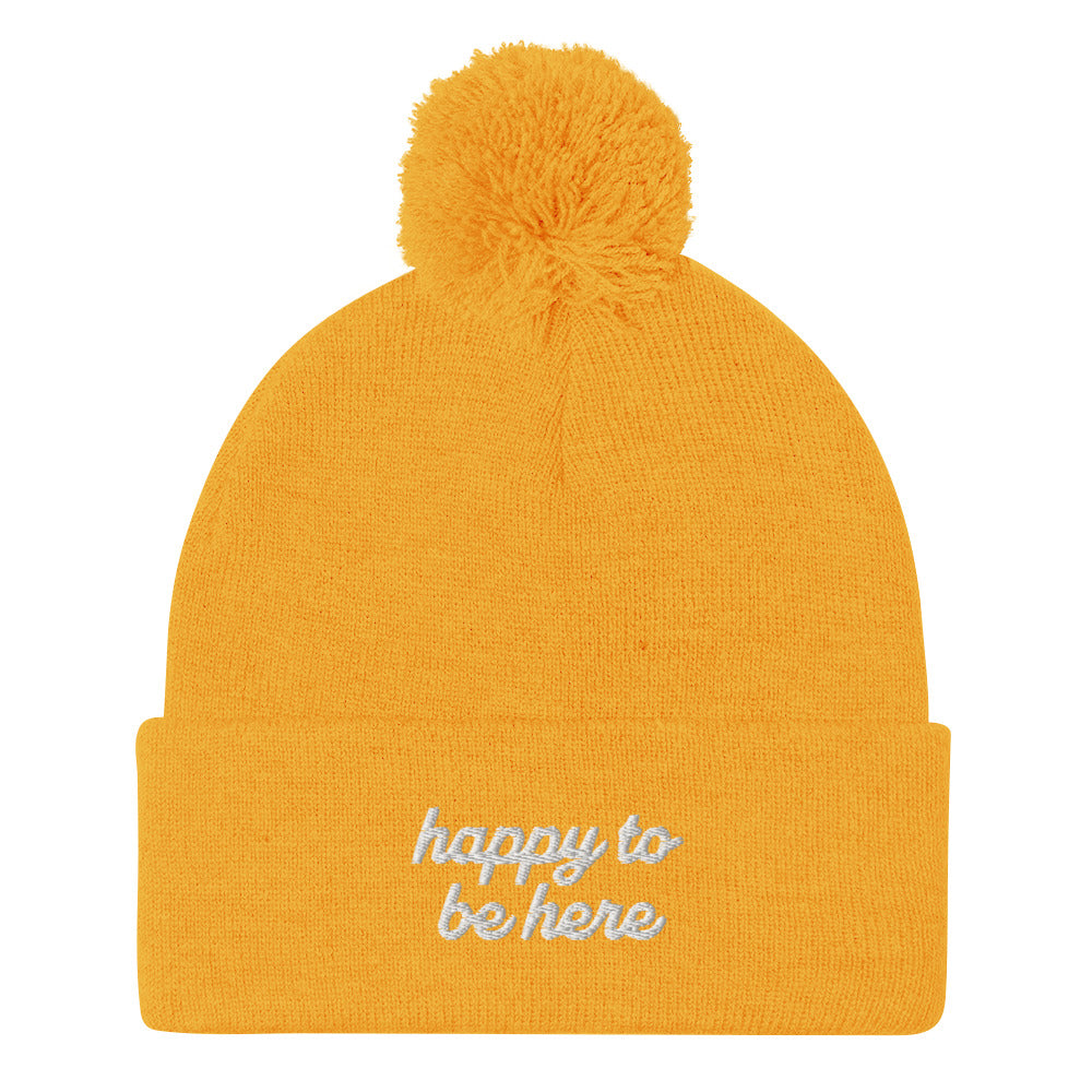 Happy to be Here Pom-Pom Beanie