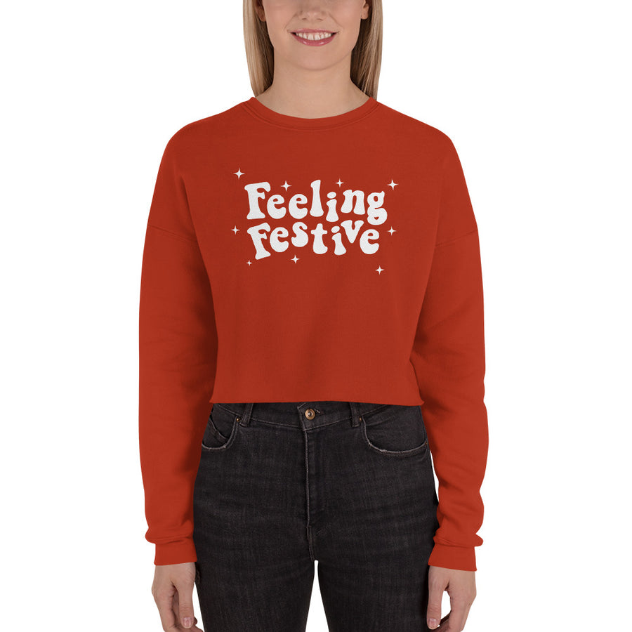 Feeling Festive Crop Sweatshirt